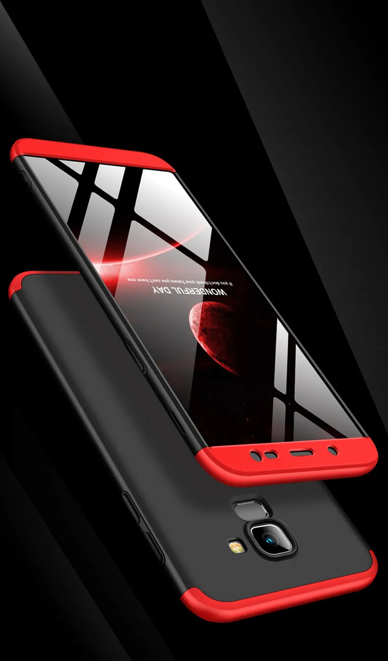 For Samsung J6 2018/on 6 Ultra Slim 360 Degree Non-slip Shockproof Full Protective Case Rose gold