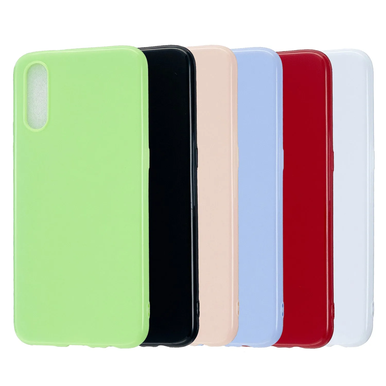 For VIVO IQOO Neo/Y97 Glossy TPU Phone Case Mobile Phone Soft Cover Anti-Slip Full Body Protection Taro purple