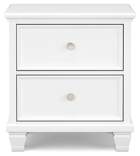 Fortman California King Panel Bed with Mirrored Dresser, Chest and 2 Nightstands
