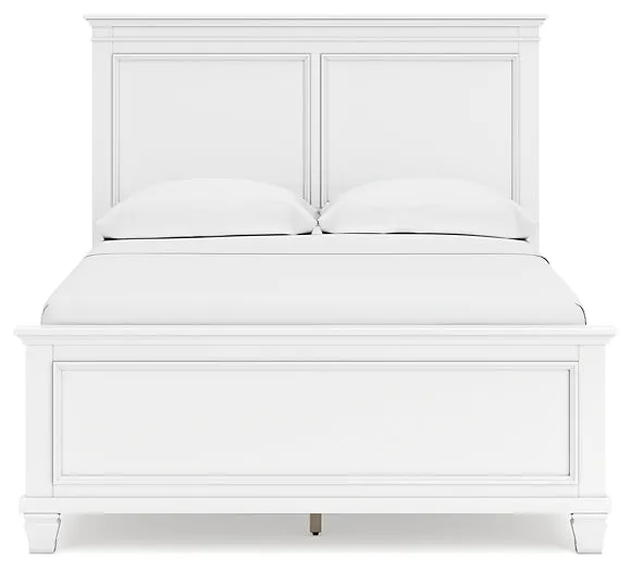 Fortman Full Panel Bed with Mirrored Dresser