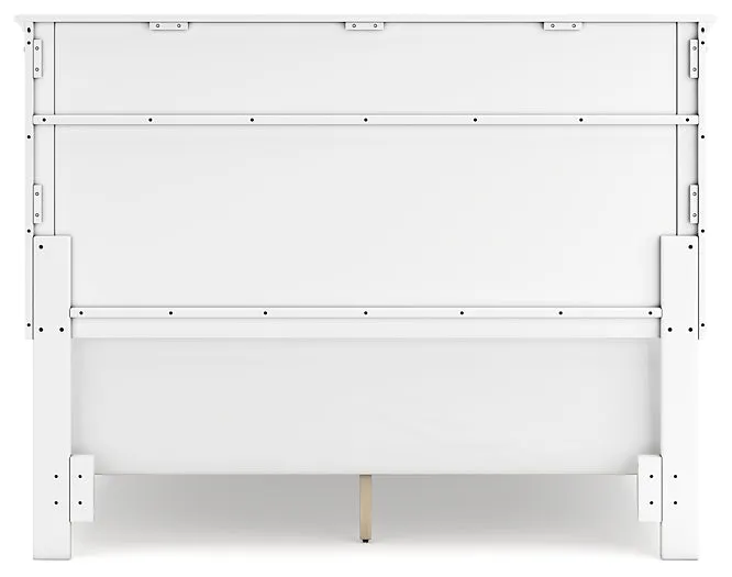 Fortman Queen Panel Bed with Mirrored Dresser, Chest and Nightstand