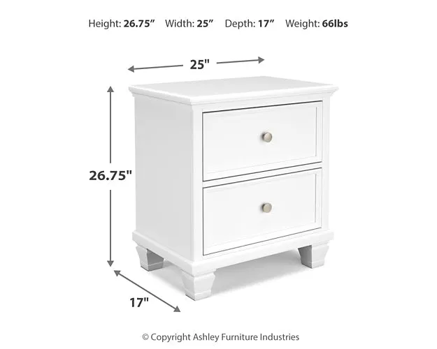 Fortman Queen Panel Bed with Mirrored Dresser, Chest and Nightstand