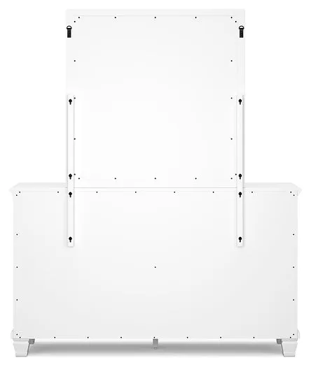 Fortman Queen Panel Bed with Mirrored Dresser, Chest and Nightstand
