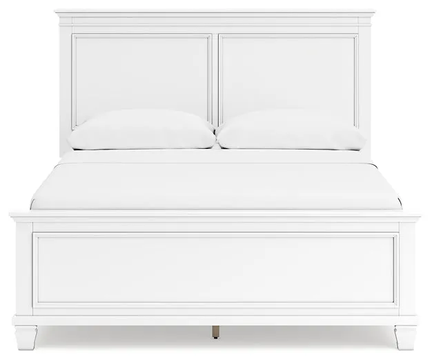 Fortman Queen Panel Bed with Mirrored Dresser, Chest and Nightstand