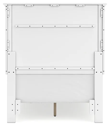 Fortman Twin Panel Bed with Mirrored Dresser, Chest and Nightstand