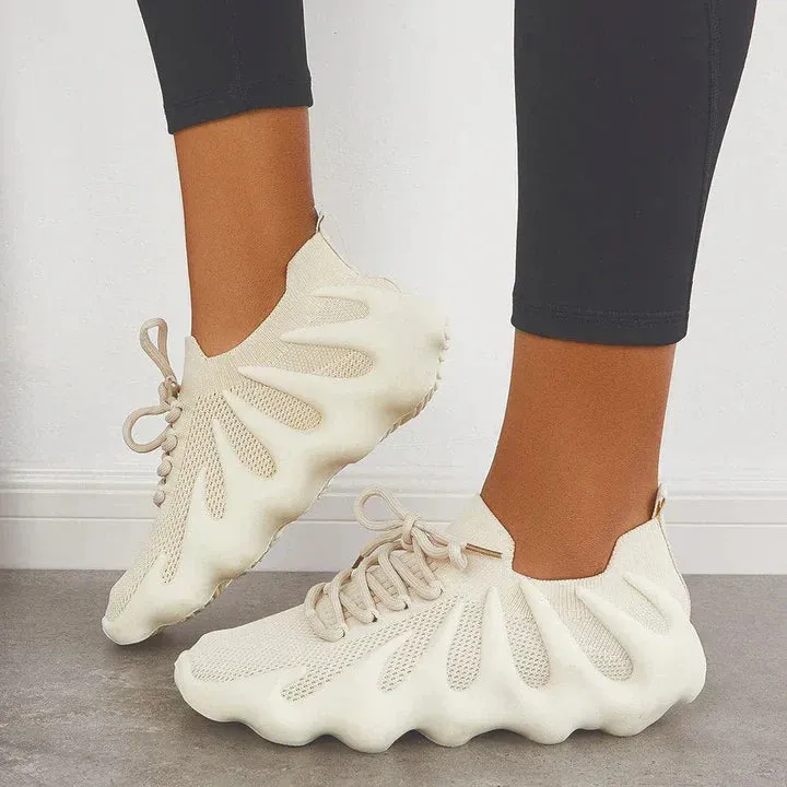 Futuristic sneakers with a breathable design