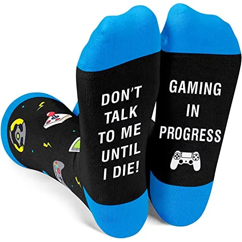 Gamer Gifts, Funny Gaming Gifts, Gaming Socks for Game Lovers,  Video Game Socks for Men, Novelty Gamer Socks, Gaming Gifts for Him