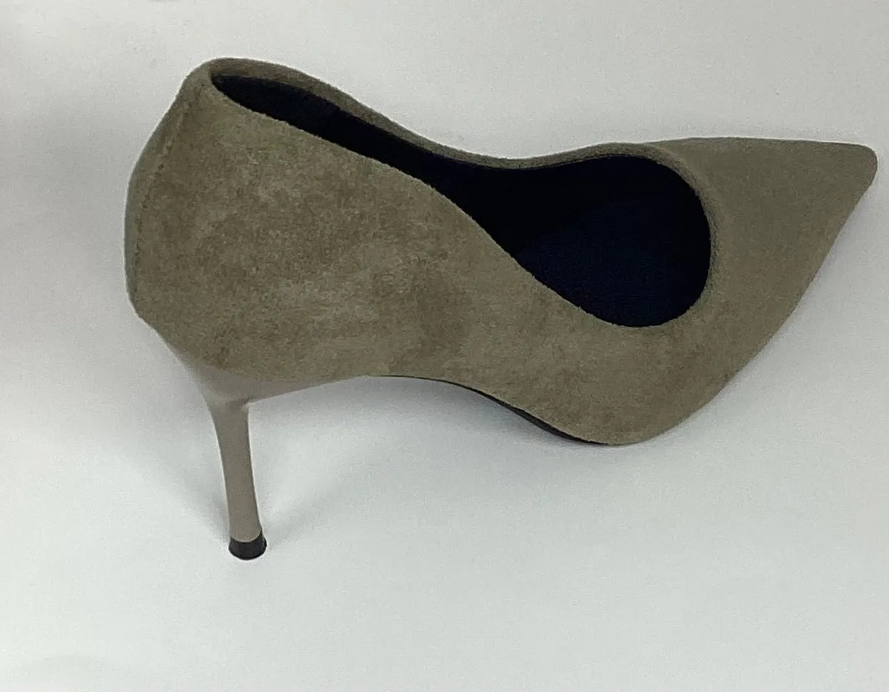 Gray Suede Stilleto Heels