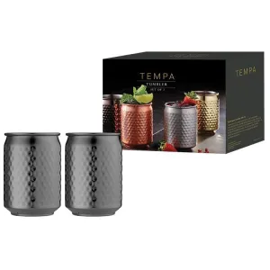 HAMMERED BLACK TUMBLER