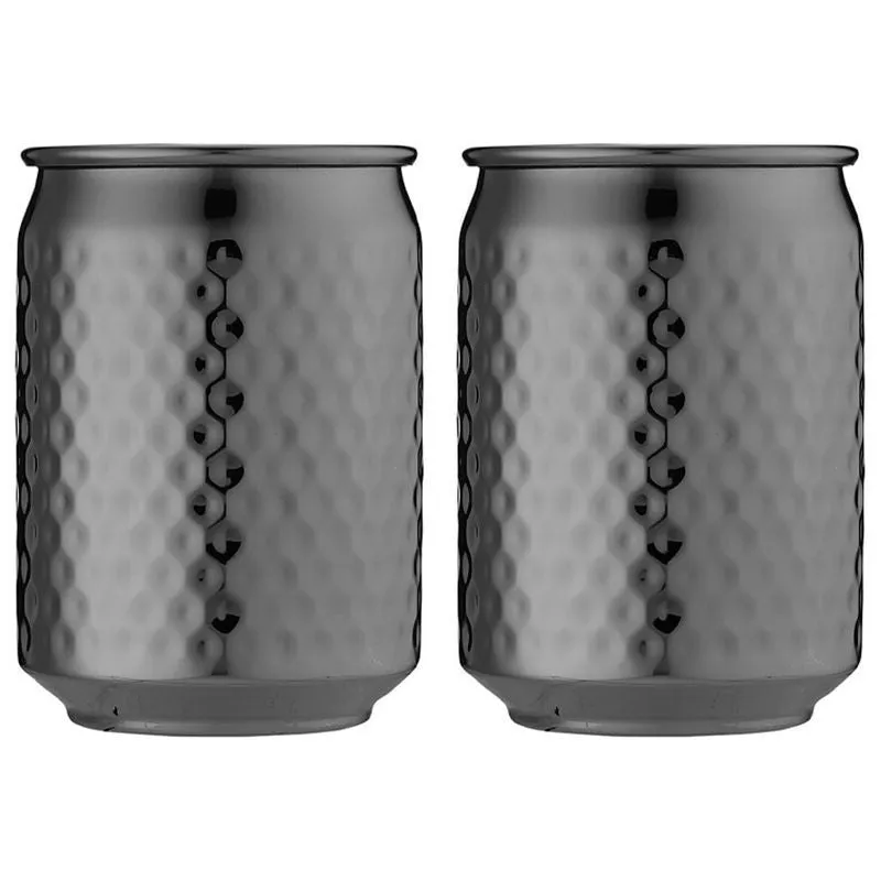 HAMMERED BLACK TUMBLER