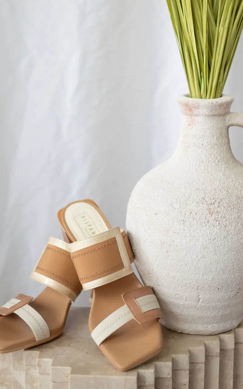 Hispanitas - Mallorca Heeled Mules in Desert