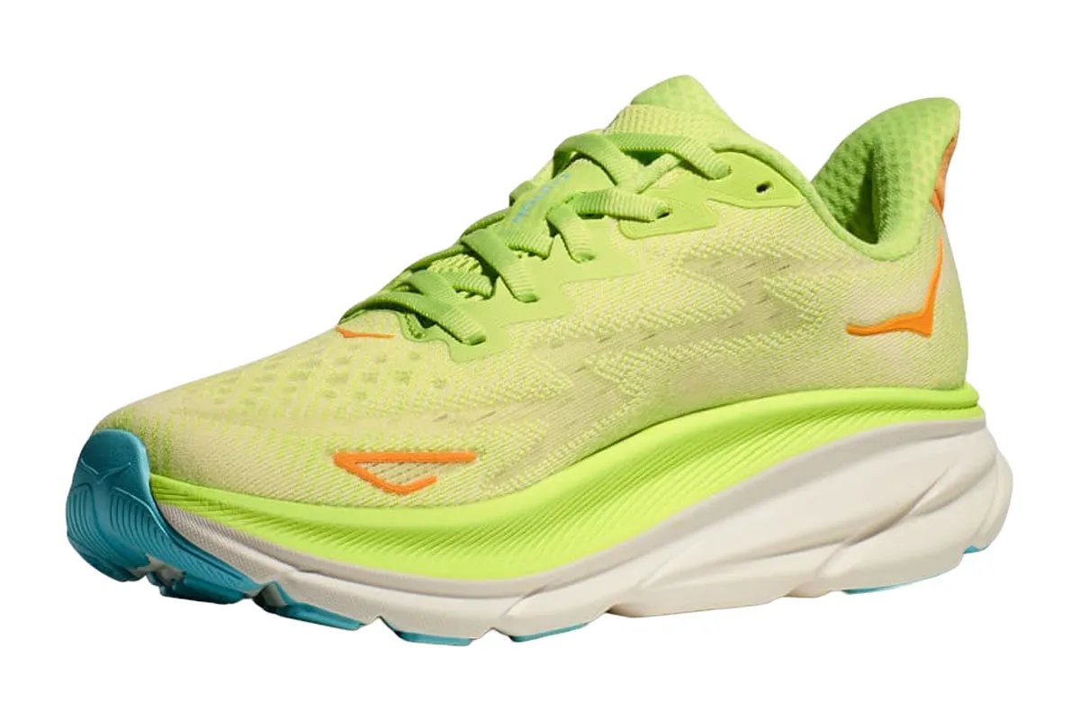 Hoka Clifton 9 B Lettuce/Solar Flare Womens