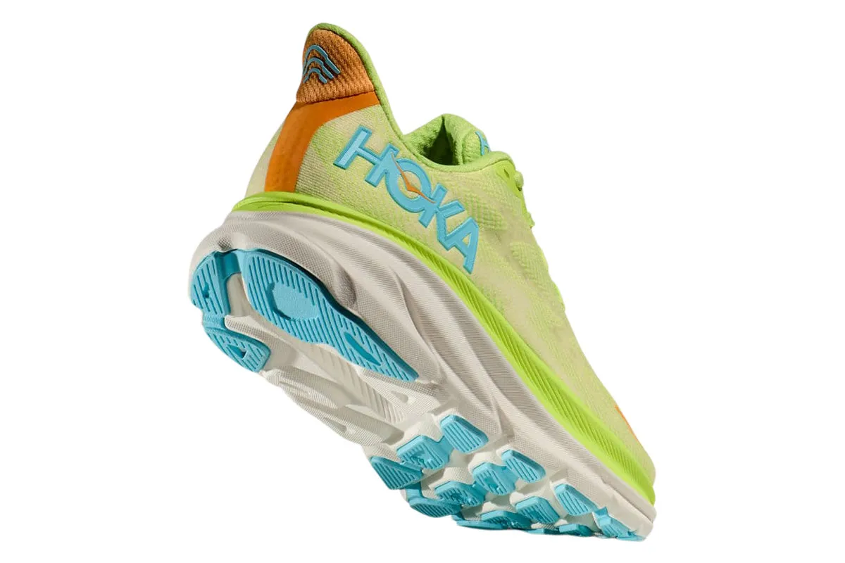 Hoka Clifton 9 B Lettuce/Solar Flare Womens