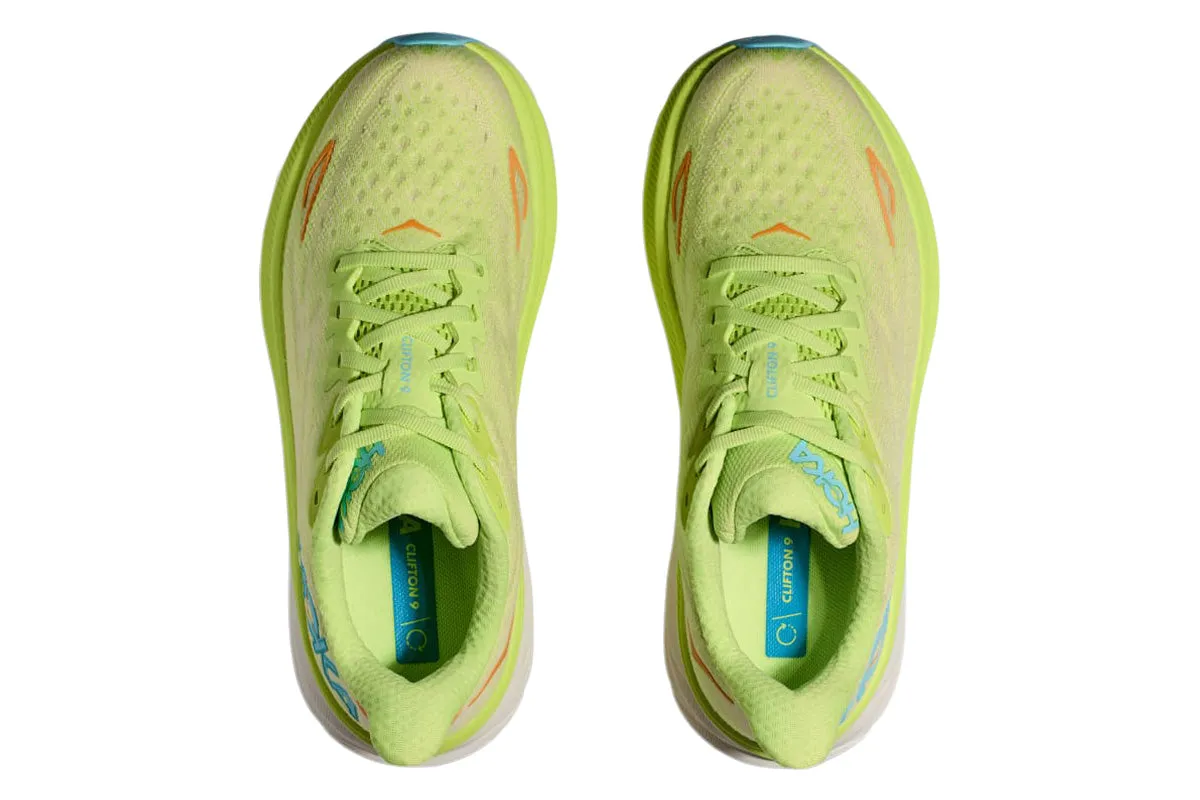 Hoka Clifton 9 B Lettuce/Solar Flare Womens