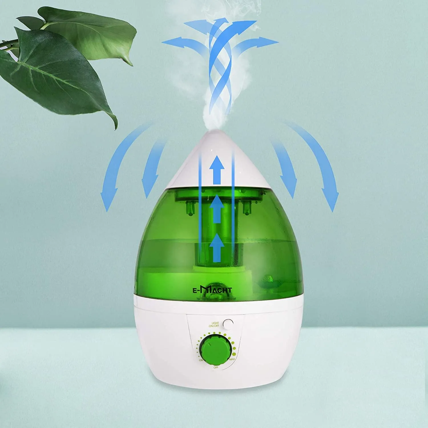 Humidifiers for Bedroom Quiet Ultrasonic Cool Mist Humidifier 1.1L with Auto Shut-Off, Green