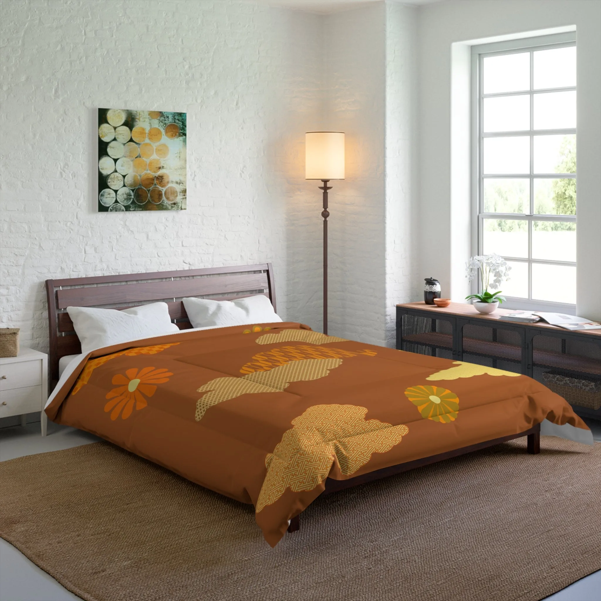 Japanese Autumn Clouds Comforter