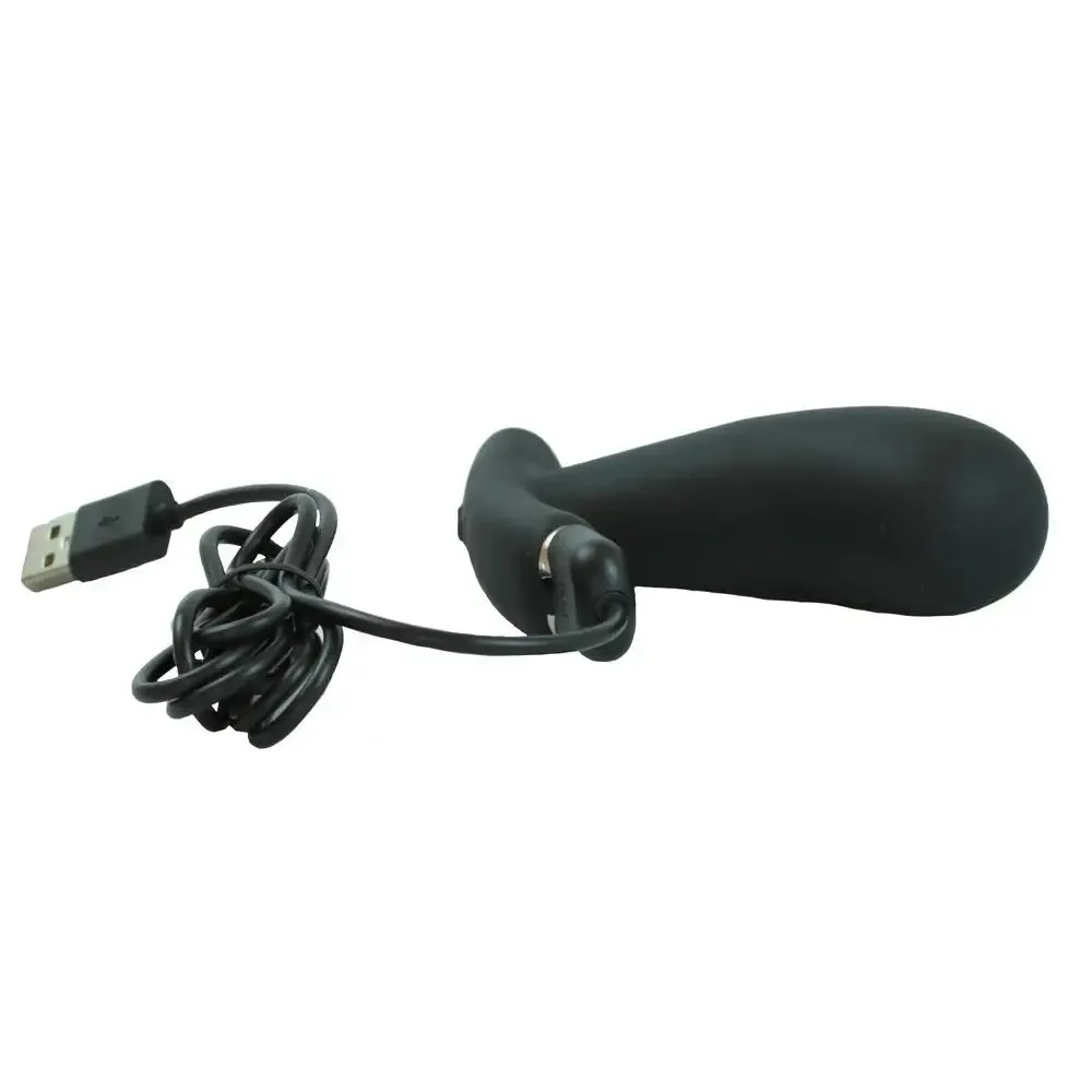 Je Joue Silicone Black Rechargeable Vibrating Butt Plug with Remote