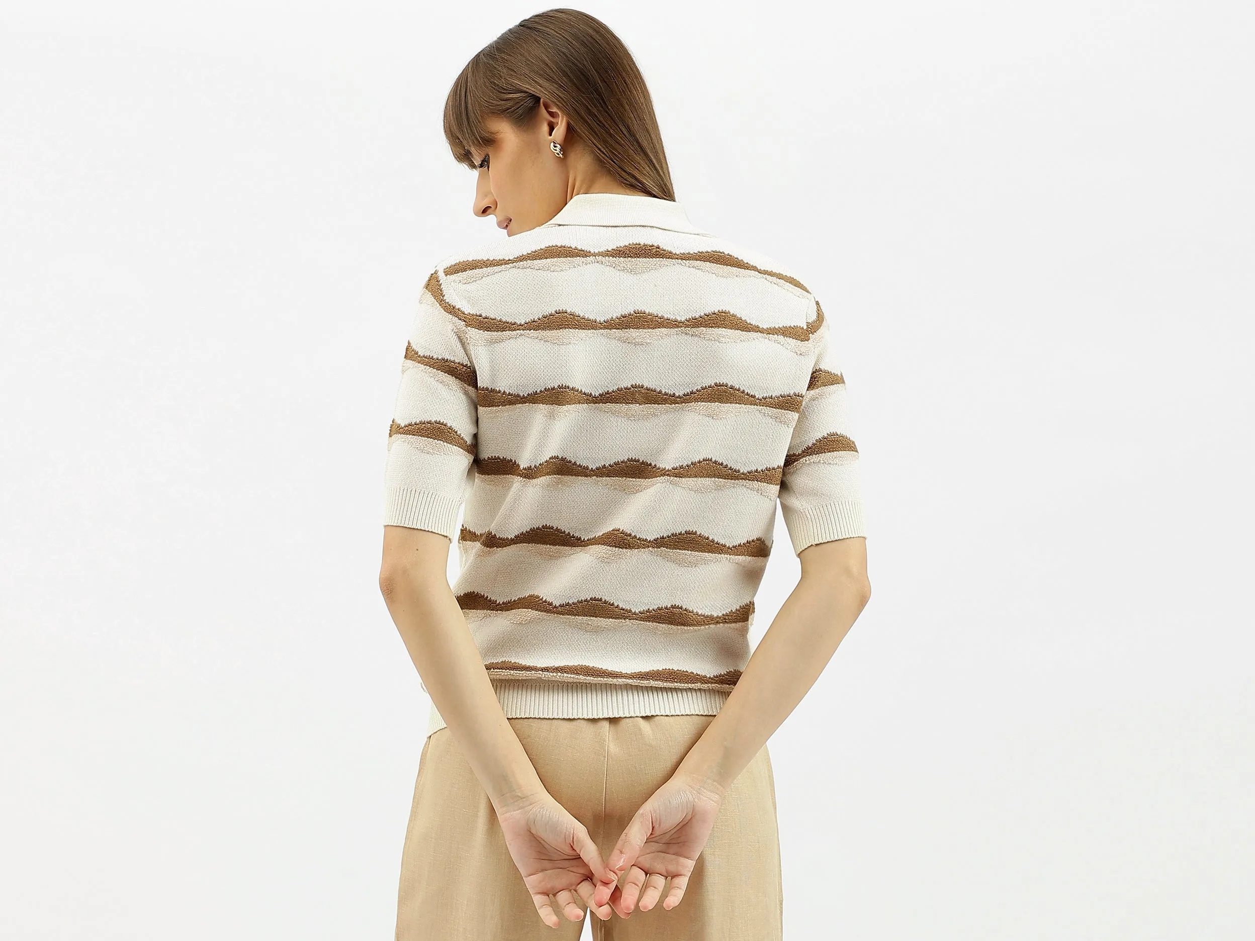 Johny Collar Patterned Polo T-Shirt