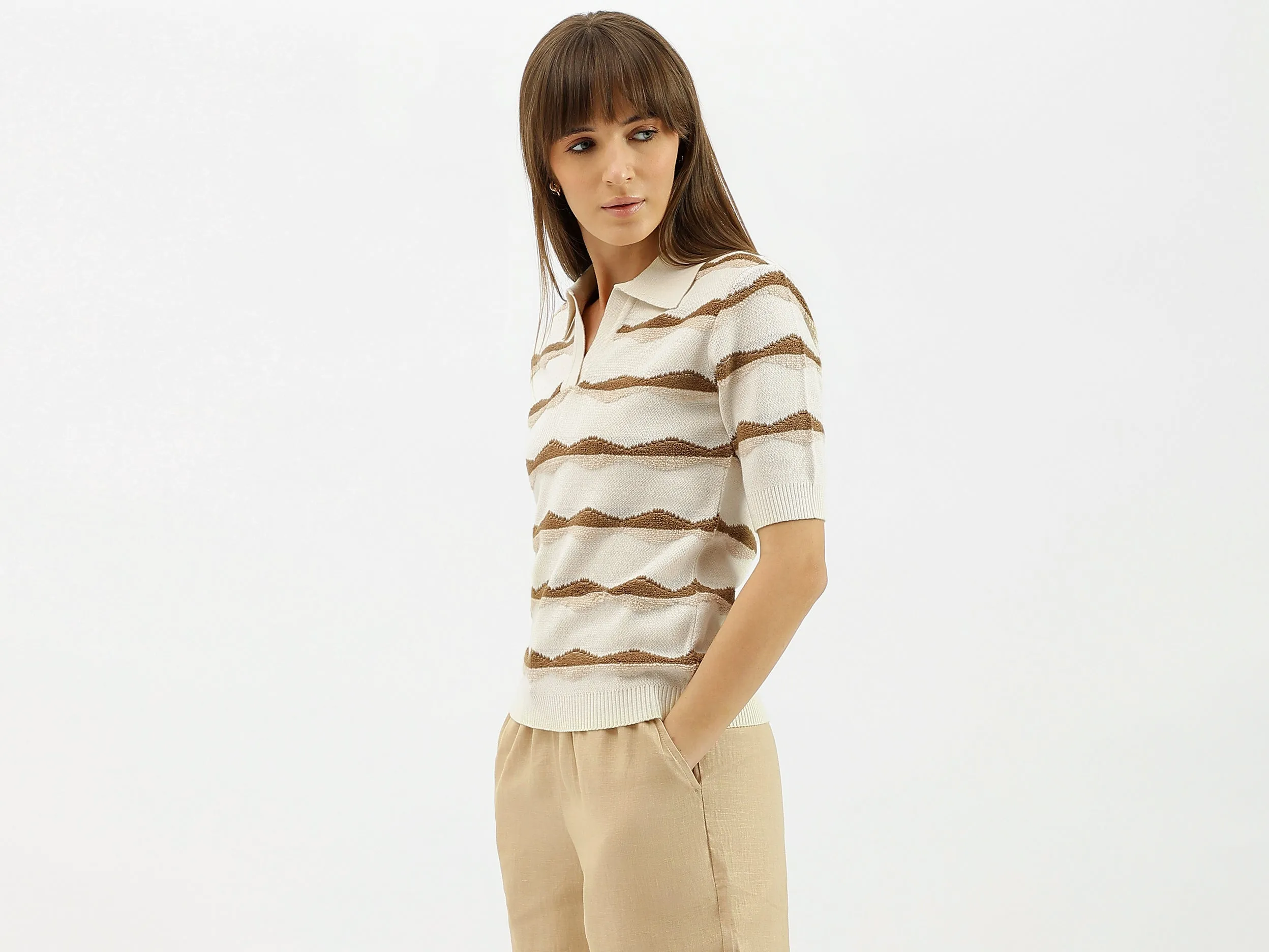 Johny Collar Patterned Polo T-Shirt