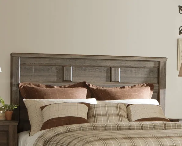 Juararo Queen Panel Headboard with Mirrored Dresser, Chest and Nightstand