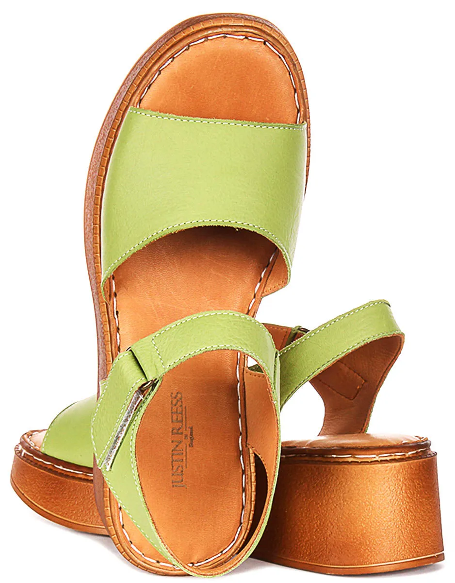 Justinreess England Petal In Green For Women
