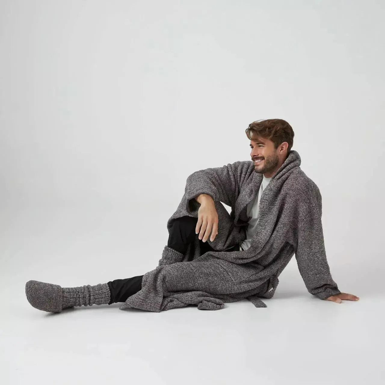 Kashwere Lounge Ultra Plush Silver Fox & Pewter Heathered Spa Slippers ~ LAST CHANCE SALE ~ LIMITED QUANTITIES