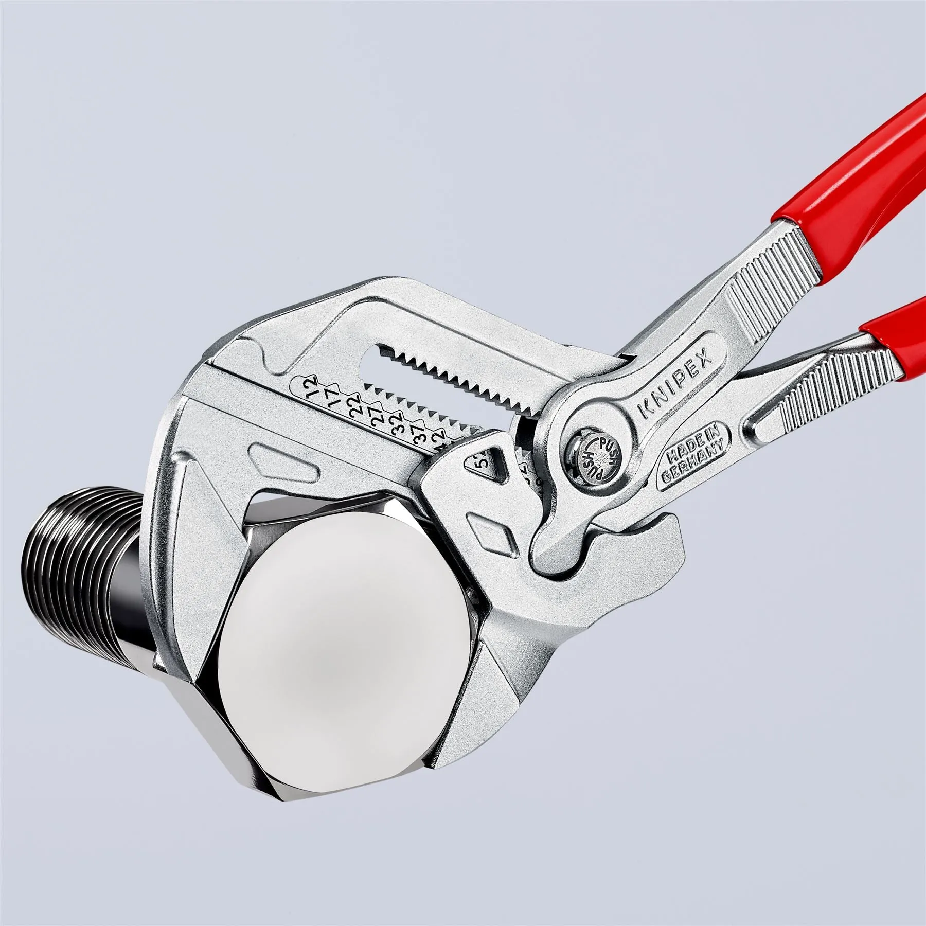 KNIPEX Pliers Wrench Slip Joint Plier 300mm Chrome Plastic Coated Handles 86 03 300 SB