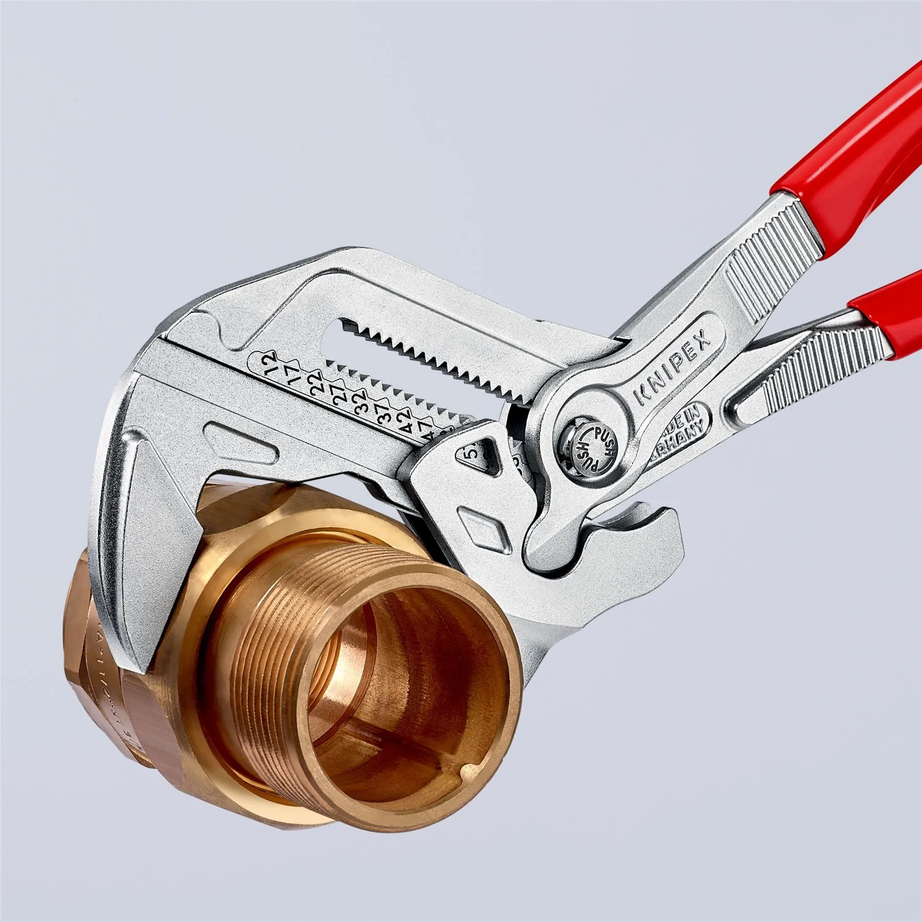 KNIPEX Pliers Wrench Slip Joint Plier 300mm Chrome Plastic Coated Handles 86 03 300 SB
