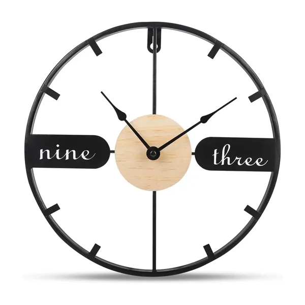 KULEDM Rustic 12-Inch Wall Clock