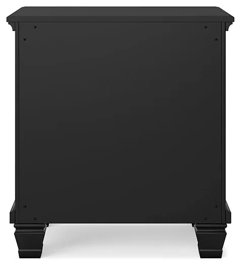 Lanolee California King Panel Bed with Mirrored Dresser and 2 Nightstands