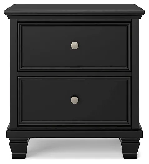 Lanolee California King Panel Bed with Mirrored Dresser and 2 Nightstands