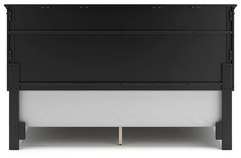 Lanolee King Panel Bed with Mirrored Dresser, Chest and Nightstand