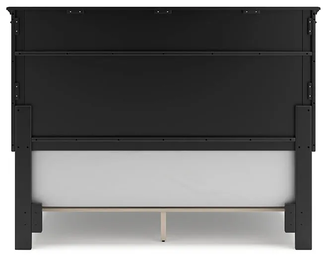 Lanolee Queen Panel Bed with Mirrored Dresser and Chest
