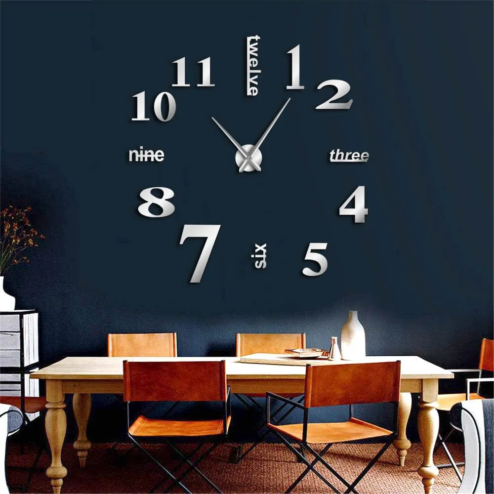 Large 3D DIY Wall Clock