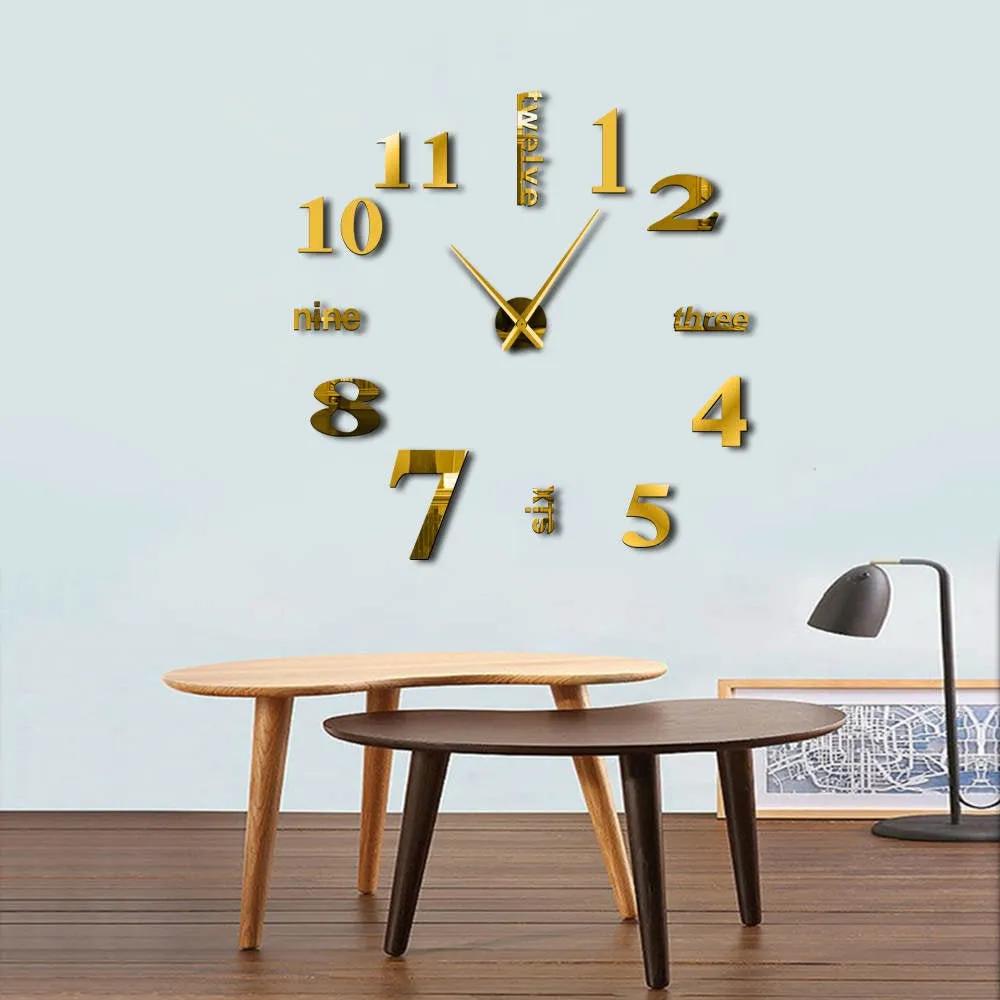 Large 3D DIY Wall Clock