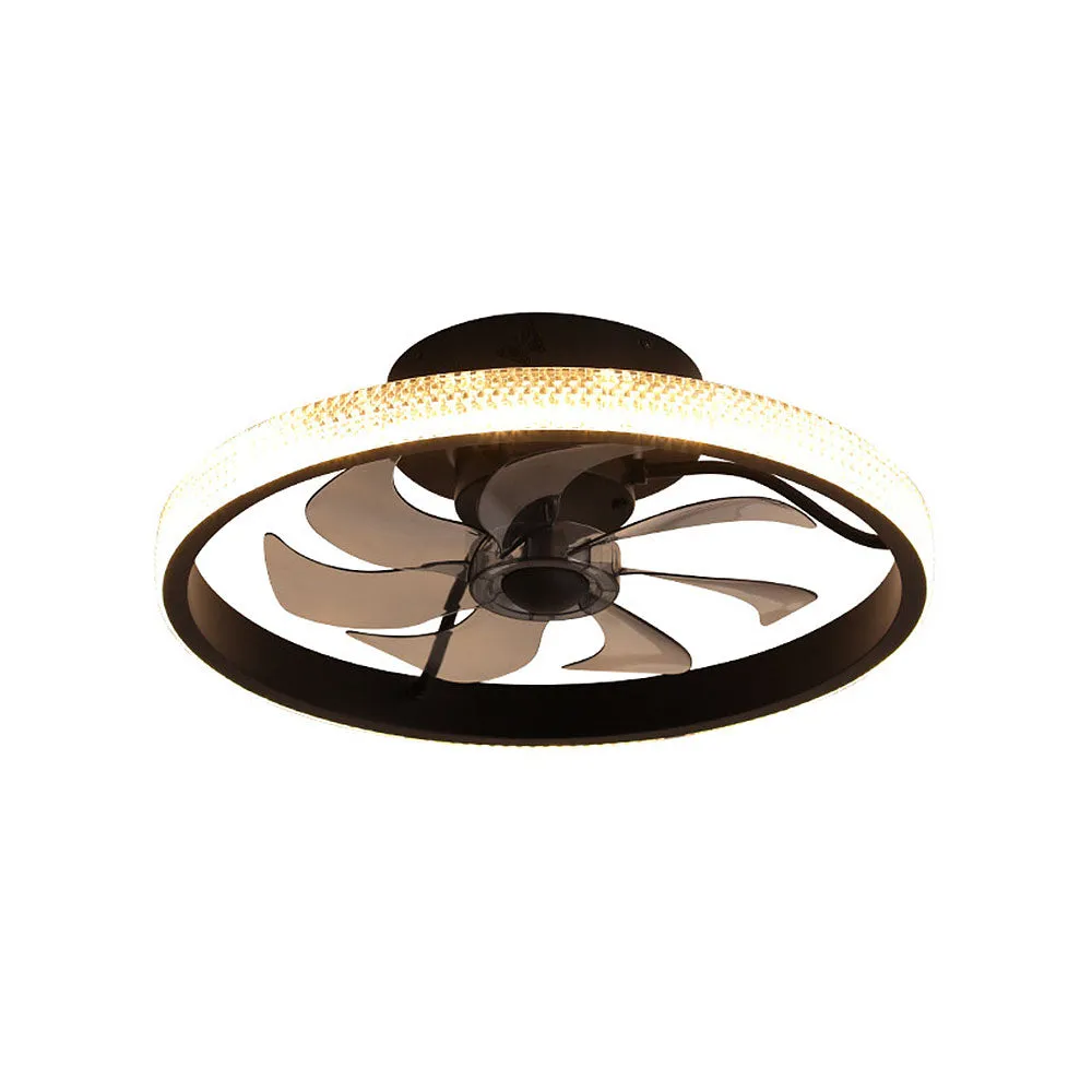 LED Ceiling Fan with Light - Modern Dimmable Fixture for Home, Living Room & Bedroom Use