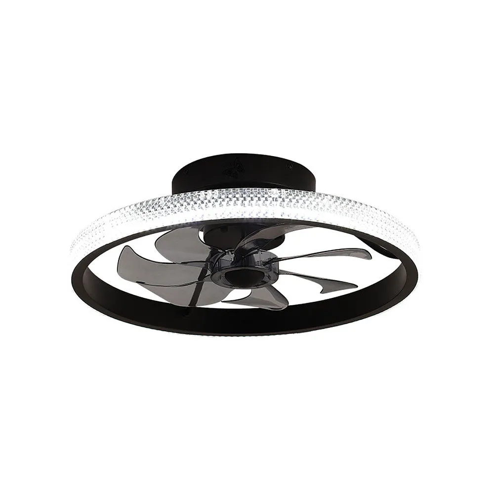LED Ceiling Fan with Light - Modern Dimmable Fixture for Home, Living Room & Bedroom Use