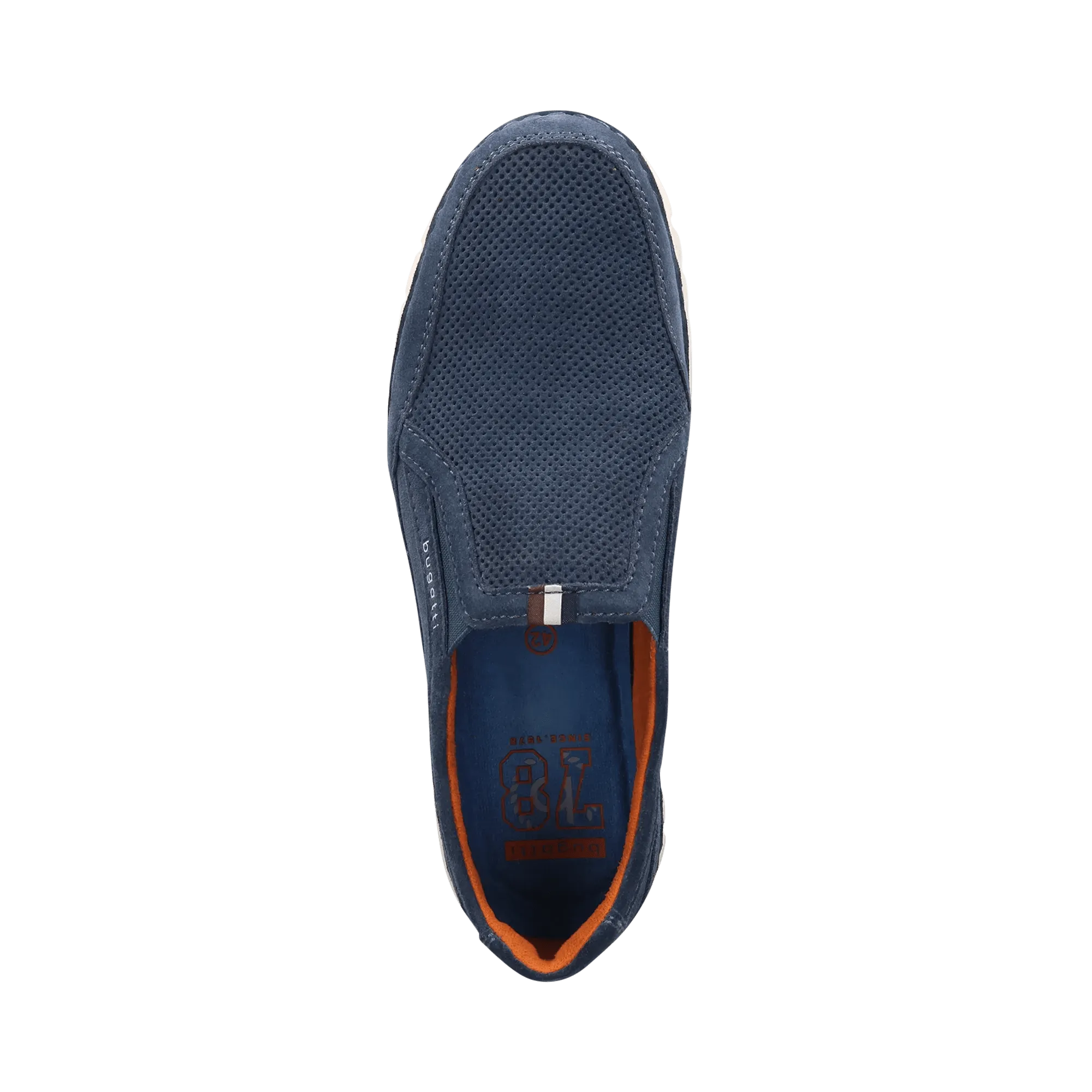 Leder Slip on blau