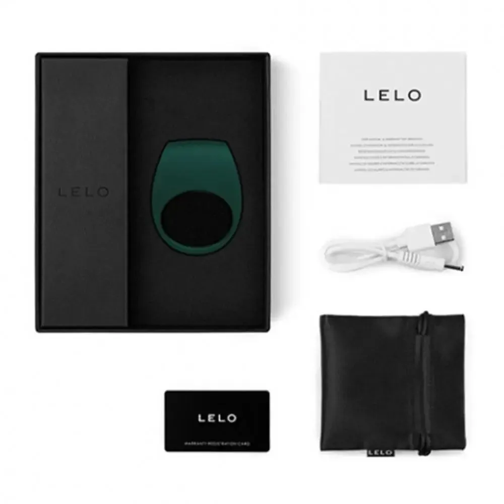Lelo Stretchy Silicone Green 6-speeds Rechargeable Cock Ring
