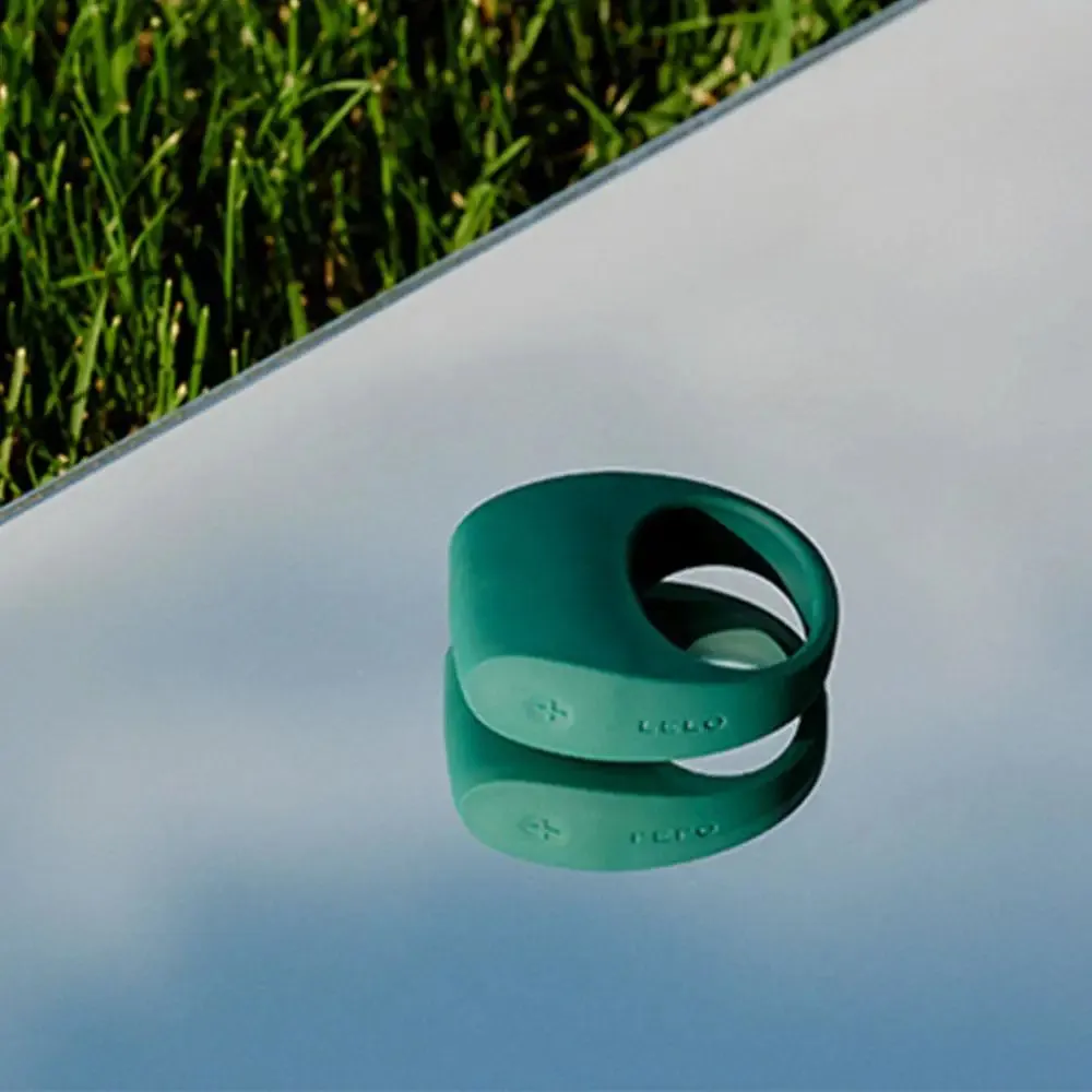 Lelo Stretchy Silicone Green 6-speeds Rechargeable Cock Ring