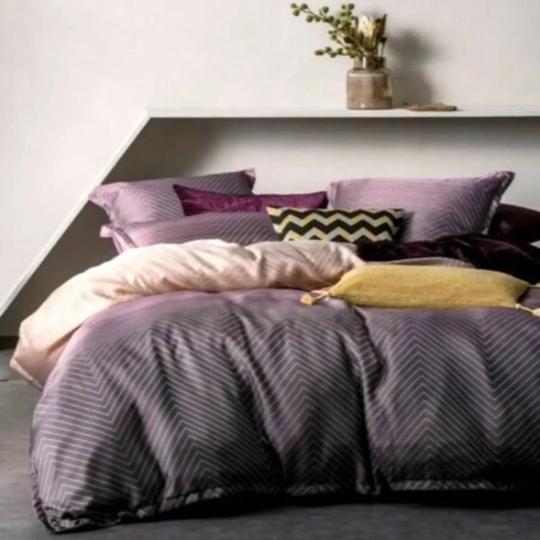 Linen House Filament Plum Duvet Cover Set