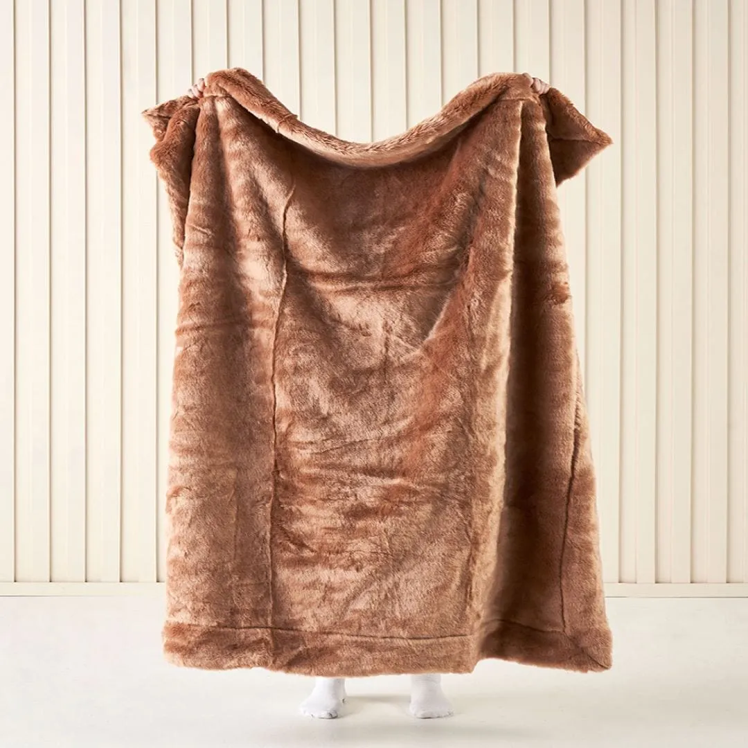 Linen House Selma Brandy Throw 150x200