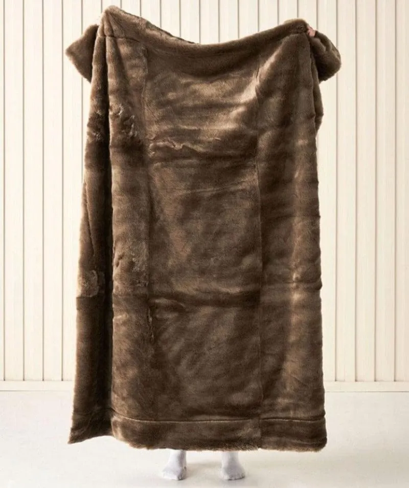 Linen House Selma Timber Throw 150x200cm