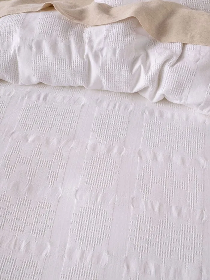 Linen House White Seren White Duvet Cover Set