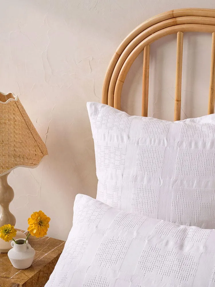 Linen House White Seren White Duvet Cover Set