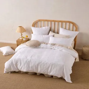 Linen House White Seren White Duvet Cover Set