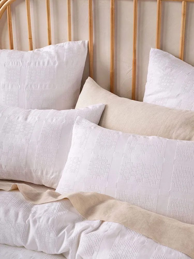 Linen House White Seren White Duvet Cover Set