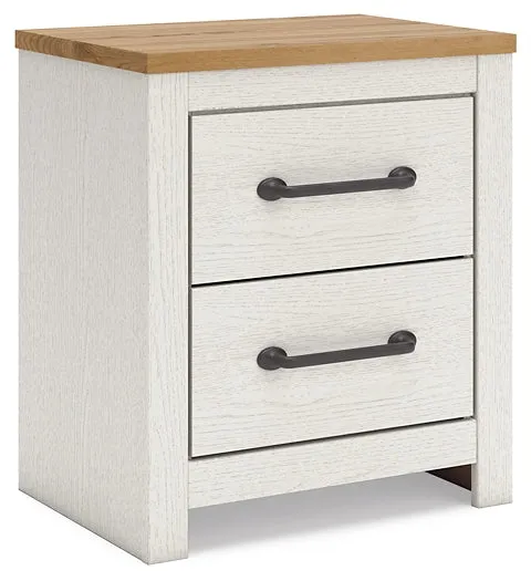 Linnocreek Twin Panel Bed with Mirrored Dresser and 2 Nightstands