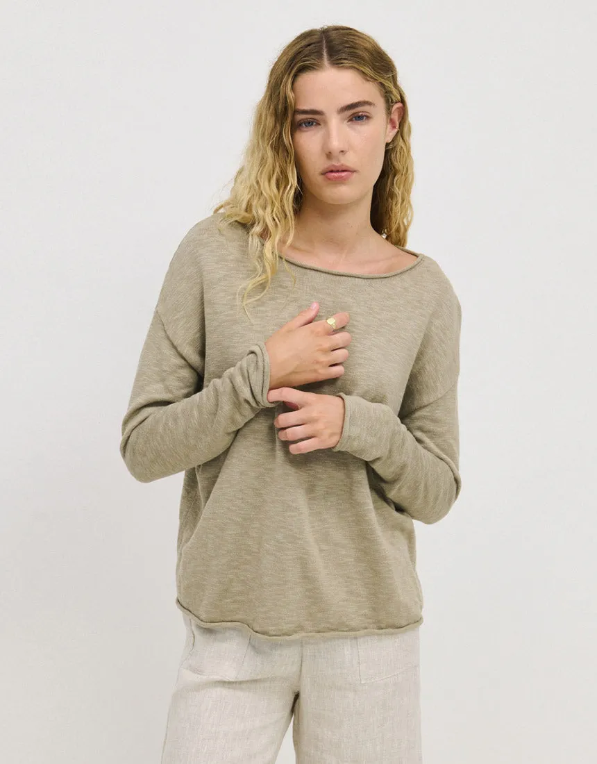 Little Lies Nellie Knit - Khaki