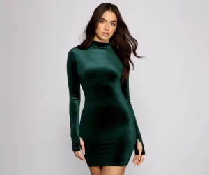 Luxe Stunner Stylish Velvet Mini Dress